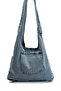 Single Pocket Denim Women's Crossbody Bag Roxy Blue - 2