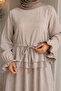 Women's Skirt and Tunic Set with Waist Tie - 2