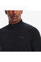 تي شيرت Tech 2.0 1/2 Zip للرجال باللون الأسود بأكمام طويلة - 4