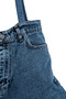 Denim Women's Shoulder Bag with Zipper and Button Detail Harmony Blue - 3