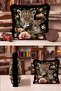 Safari Leopard Floral Exotic Fringe Pillowcase-Wild Jungle Black Mink Tassel Throw Pillow Cover - 2