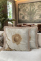Floral Embroidery Look Cream Beige Fringed Pillowcase - Bohemian Beige Mink Tassel Throw Pillow Cover with Elegant Floral Effect - 7
