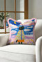 Cute Cat Cloud Moon Star Fairy Tale Fringed Pillowcase - Sky Pink Tassel Throw Pillow Cover - 3