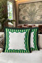 Striped Geometric Framed Fringed Pillowcase-Stripe Design Bohemian Black Tassel Throw Pillow Cover - 3