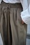Women's Double Pocket Elastic Waist Lace-Up Modal Trousers Khaki Green - 5