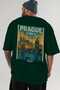 Prague Czech 2 Green Oversize Country City Back Printed Unisex T-Shirt 100% Cotton Premium - 6