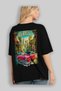 Los Angeles Usa Black Oversize Country City Back Printed Unisex T-Shirt 100% Cotton Premium - 4