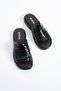 Stacy Women's Genuine Leather Drawstring Casual Slippers - 7