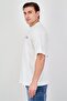 Men Crew Neck Short Sleeve Embroidered Logo T-Shirt, Off White - 2