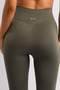 Seamless High Waist Flare Spanish Leggings with Fake Belt - 4