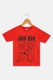 x Avengers Toddlers Boy Short Sleeve Iron Man Print T-Shirt, Red - 2