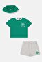 Toddlers Boy 3 Pieces Graphic Print T-Shirt With Shorts And Bucket Hat Set, Multicolor - 2
