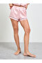 Pink Animal Pattern Satin Shirt And Shorts Set - 4