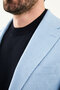 Gray Slim Fit Wide Mono Collar Pocket Men's Jacket Blue - 41491.26Y - 2