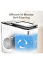 Countertop Bullet Ice Maker Machine | 1.8L Tank, 6-8 Min Fast Ice, Stainless Steel - 8