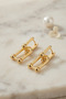 Gold Color Brass Tifani Model Women's Earrings