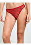 Red Heart Print Wired Bra And Thong Lingerie Set - 4