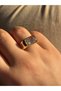 Zircon Stone Plated Gold Ring (Adjustable Size) - 3