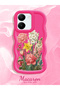 Vivo Y27S Compatible Case Camera Protector Red Silicone Couple Phone Case Floral Pattern - 2