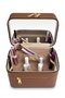 Premium Jewelry Box and Makeup Bag with Mirror Travel Organizer Tan 121×14×17 - 4