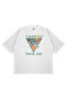Unisex Oversize Casablanca Leaves Printed Boxy Fit Thick Fabric (240Gsm) T-Shirt