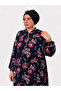 Women's Large Size Floral Pattern Feramuarli Tunic - 3