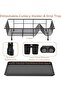 KOOKNA Dish Drying Rack, Dish Drainer, Kitchen Sink Organizer, Rustproof Stainless Steel Dish Rack with Utensil Holder, Space Saving Kitchen Storage Rack, Black - 7
