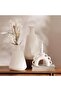 Teeny Stoneware Vase 19.9x19.9x38.5cm - Cream - 4
