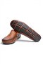 Antique Tan Color Laceless Genuine Leather Men's Shoes - 3