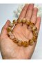 Citrine Natural Stone Aa+ Quality Bracelet 14 mm (Men's Size and Large Natural Stone) - 5