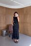 Black Dress with Floral Lace - 2