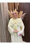 Elin Cloak Detailed Brooched 3-Piece Set |   Yellow - 5