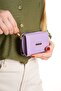 Women's Zippered Wallet with Multiple Card Slots and Coin Compartment -Lilac - 3