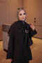 Black Cape Buckle Triple Trouser Suit - 2