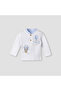 Cotton Mandarin Collar Long Sleeve Pyjama Set with Print - 3