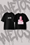 Ariana Grande_53 Design Back Printed Cotton Black Oversize T-Shirt