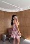 Embroidered Pink Floral Mini Dress - 3