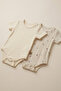 Baby 2-Piece Camisole Bodysuit Set - 100% Cotton Short Sleeve Snap-On Bodysuits - 2