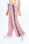 Girl's Side Snap Fastener 100% Cotton Bottom Tracksuit