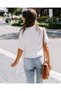 Women's Stylish Double-Breasted Collared Viscose Blouse with Side Ties - 5