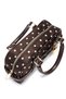 Faux Leather Women's Crossbody Bag with Key Lock Charm Hamburg Brown Polka Dot - 5