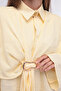 -Double Tunic with Cape Buckle Fastening at the Waist, Modal Woven Fabric - 8