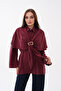 -Double Tunic with Cape Buckle Fastening at the Waist, Modal Woven Fabric - 4