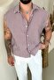 Zero Sleeve Color Transition Detailed Shirt Burgundy - 2