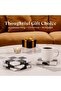 Marble Coasters Set of 4, Zebra Black & White Square Drink Coasters for Home & Office - 6