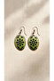 Handmade Bohemian Earrings with Copper Green Star Motif - 3