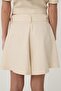Quzu Belt Detailed Mini Shorts Natural - 5