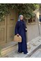 Women's Strawberry Fabric Oversize Cut Shawl Abaya Pants 3-Piece Set - 4