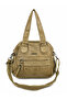 Women's Imported Washed Leather Wide Handle Bag Sl-1011