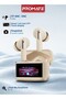 Arix TWS Earbuds with ANC and TFT IPS Smart Touch Display (Beige) | Quad-Mic ENC, 40-Hour Playtime, IPX5 Water Resistant, Custom EQ Controls, Quad-Core Mic
